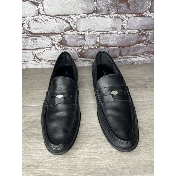 Isa Tapia Ayrton Black Leather Penny Loafers Dress Shoes Men’s Sz 45EU/12.5M US - Picture 12 of 16